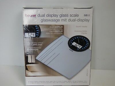 Beurer-GS-58-Bathroom-Scales-Glass-NEW-OPEN