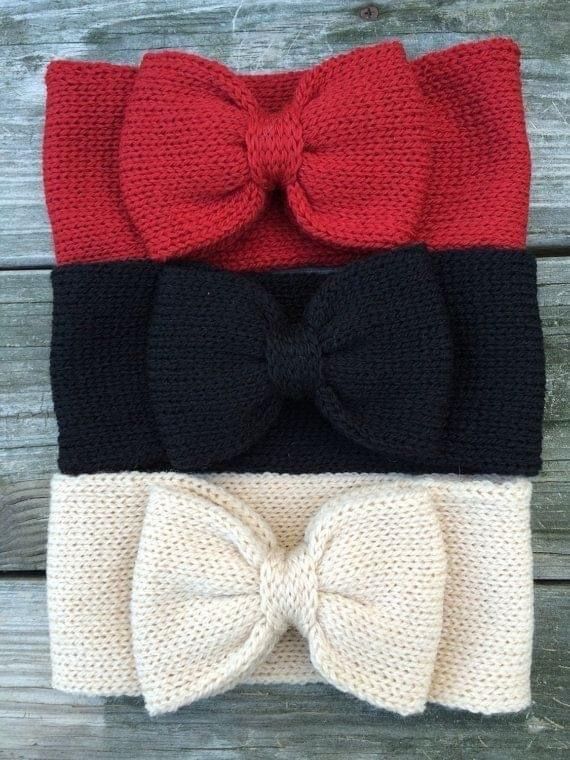 Crochet baby bow headband