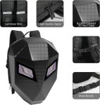 LED Backpack, Laptop Bag, Motorcycle Riding Backpack, Hard Shell LED Motorbike Luggage Bags High-Capacity Helmet, Waterproof Backpack With Programmable Screen