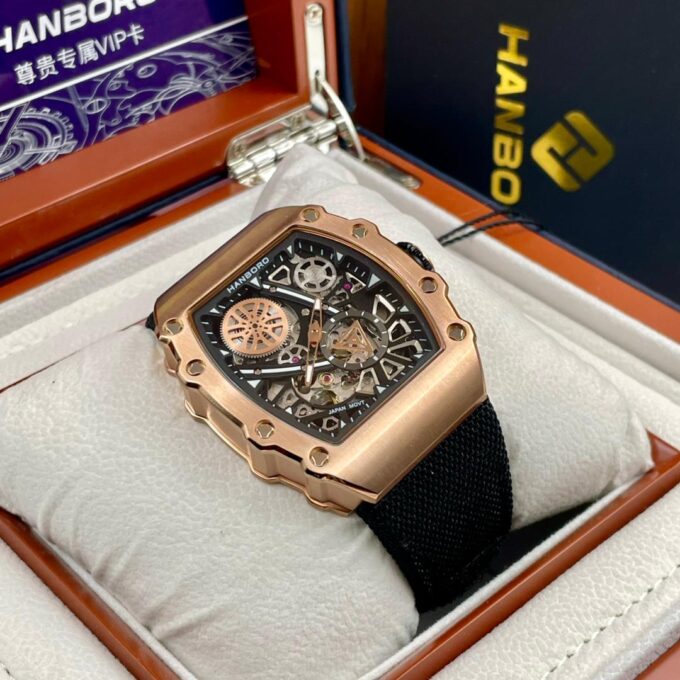 Black Hanboro strap watch