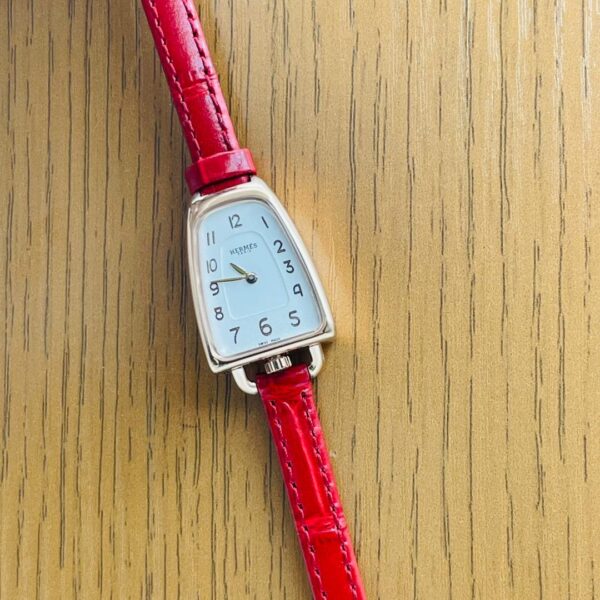 Female Hermes leather watch
