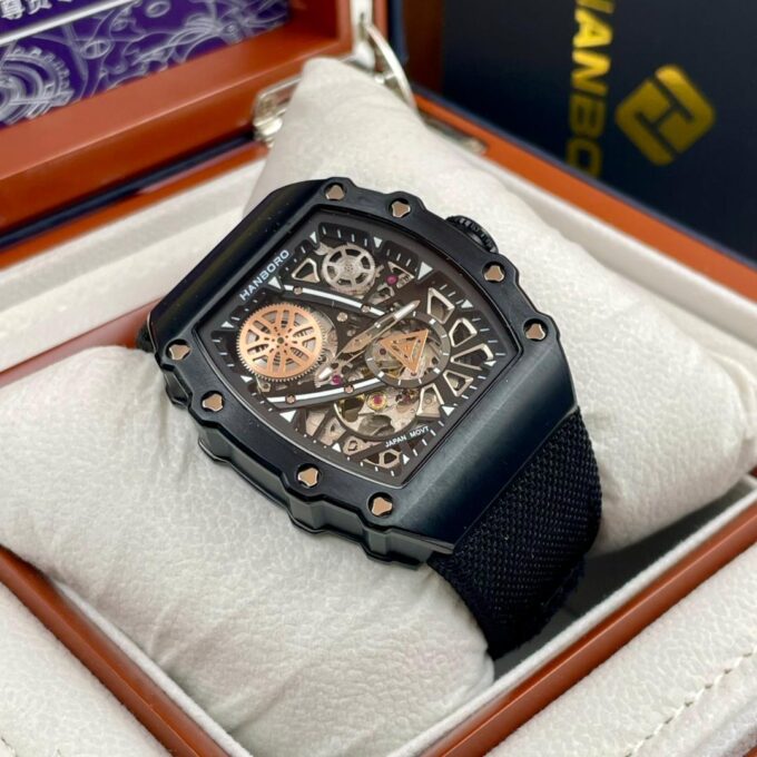 Black Hanboro strap watch
