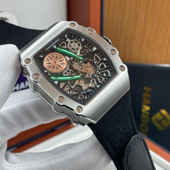 Black Hanboro strap watch
