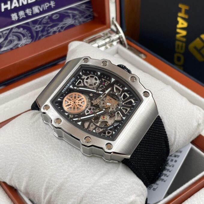 Black Hanboro strap watch
