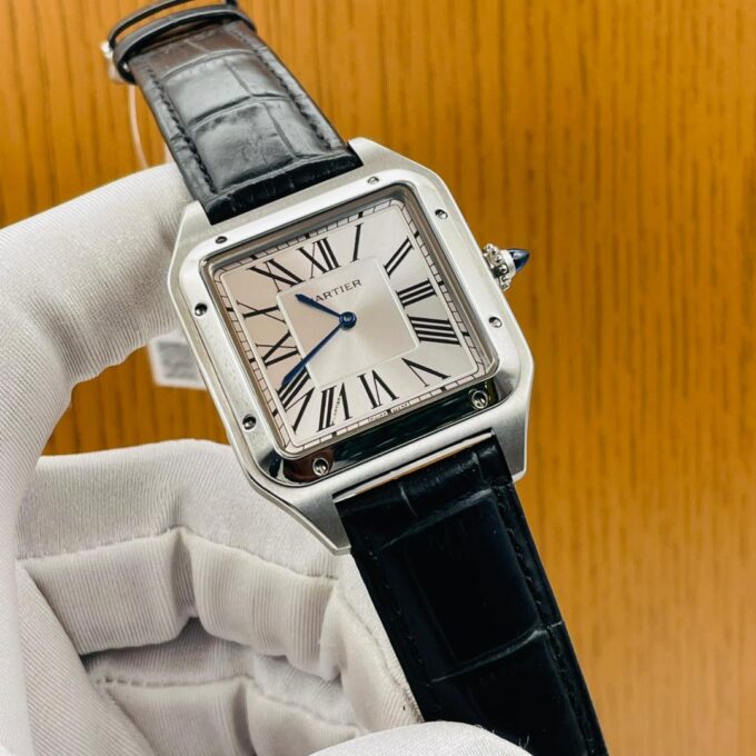 Cartier leather watch with case