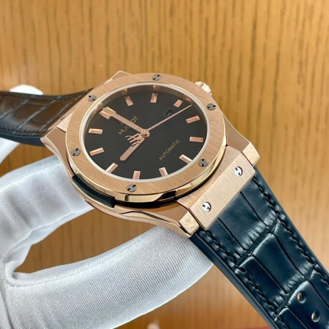 Automatic hublot Tissot leather watch with warrant card