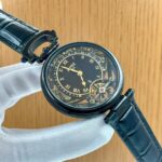 Bovet leather watch with warrant card