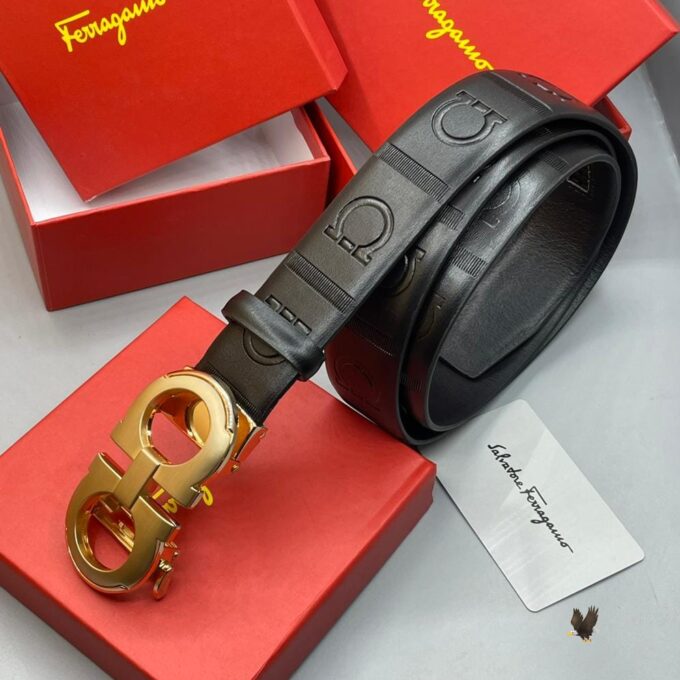 Male Ferragamo Belt with full box and warrant card