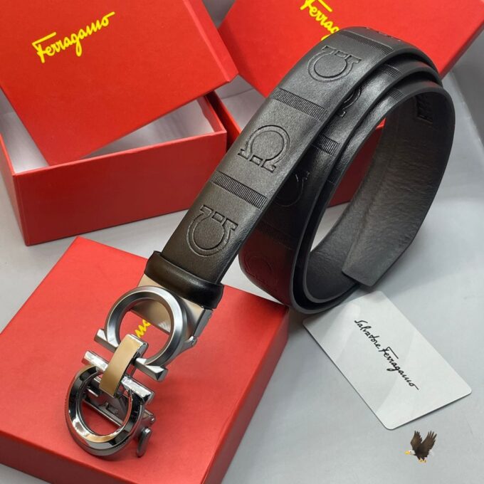 Male Ferragamo Belt with full box and warrant card