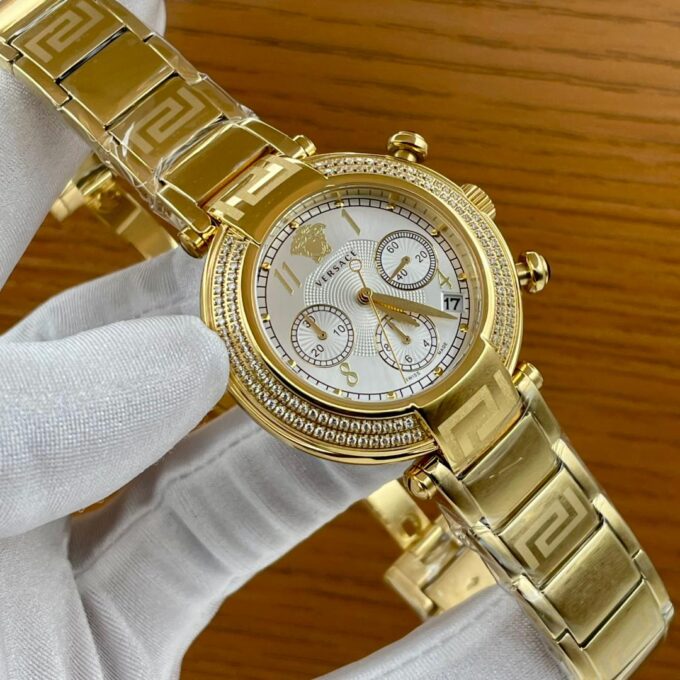 Female Gold Versace Watch