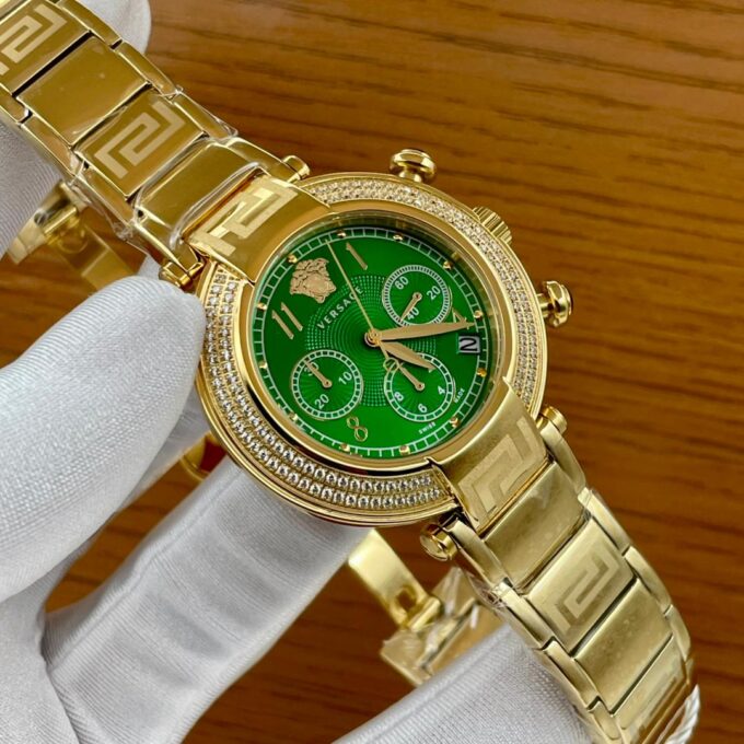 green gold watch