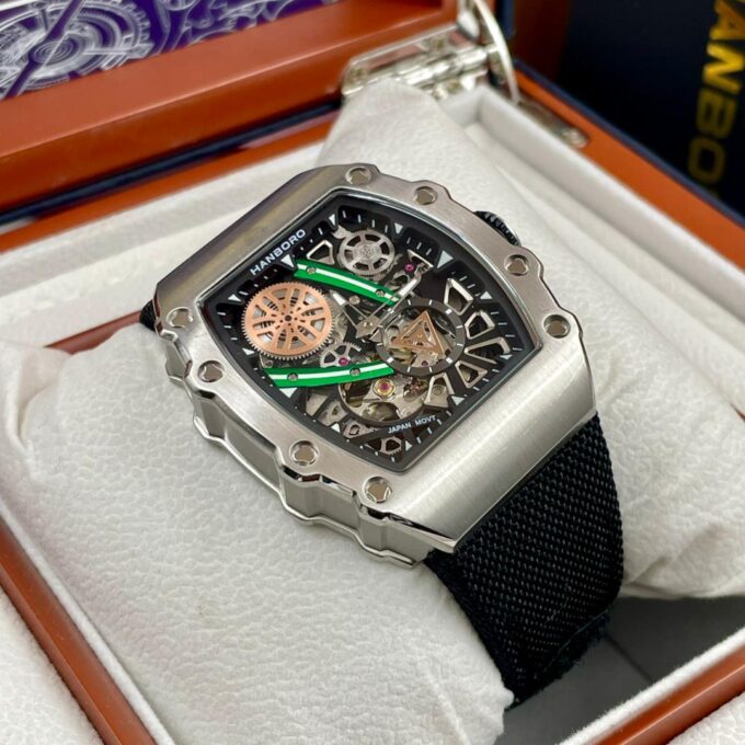 Black Hanboro strap watch