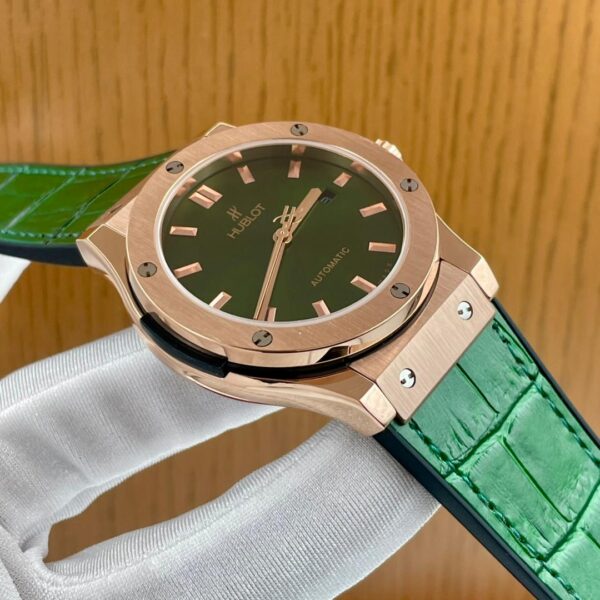 Automatic hublot Tissot leather watch with warrant card