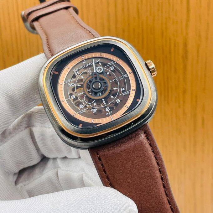 Brown Seven Friday strap watch