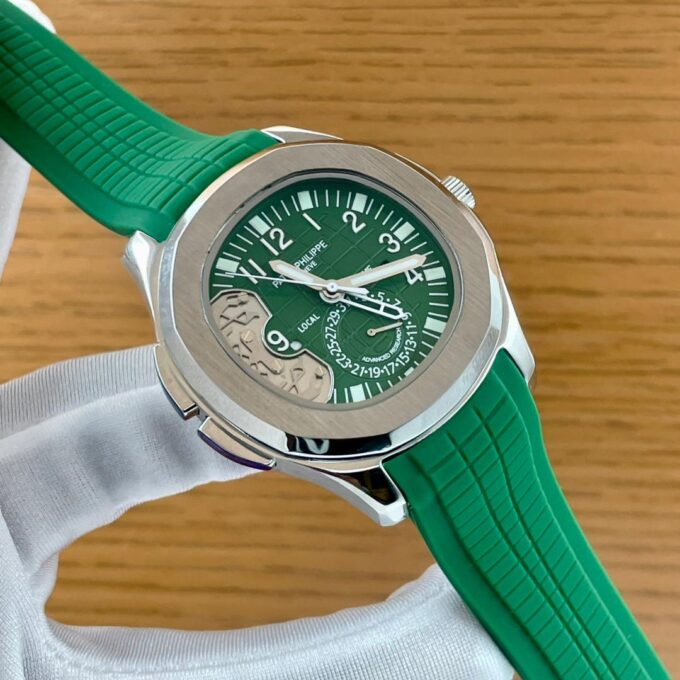 Patek rubber strap watch with warrant card