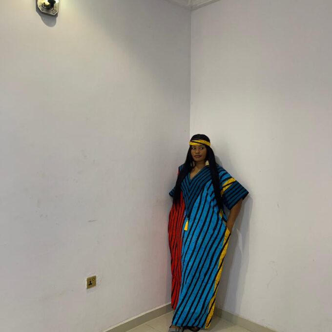 Shola Vshape set Bubu gown  (available in all colors)