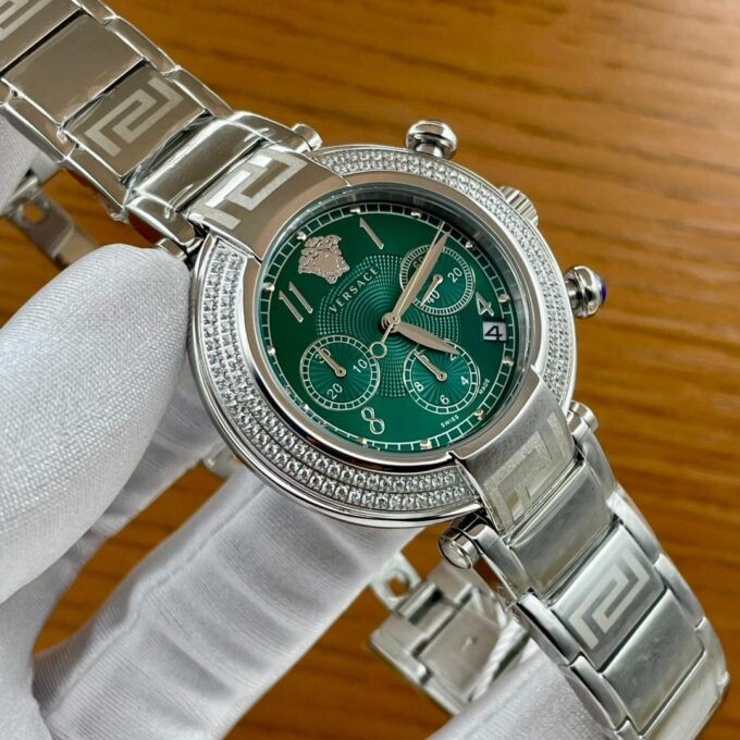 Female Silver Versace Watch