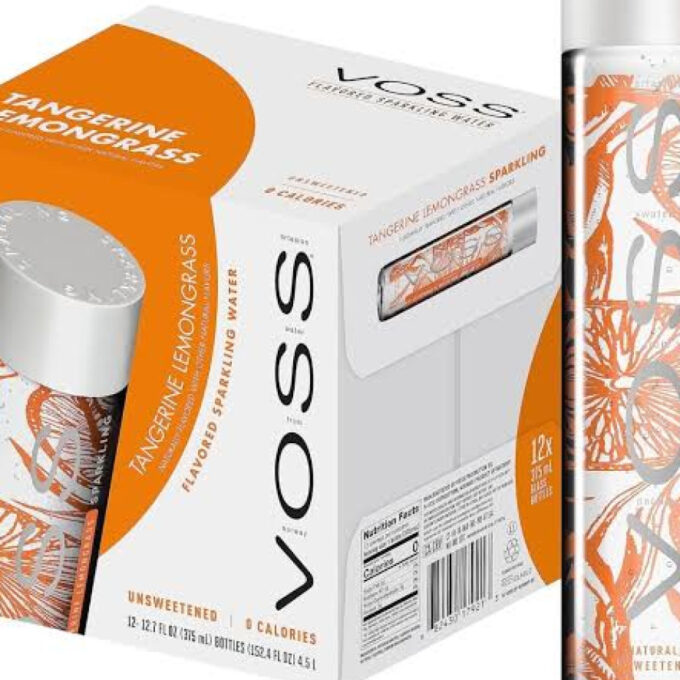 Voss Tangerine Lemongrass 375ml (12 Glass Bottles )