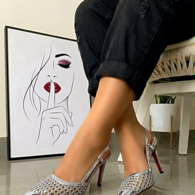 Christian Louboutin in silver color
